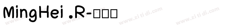 MingHei R字体转换